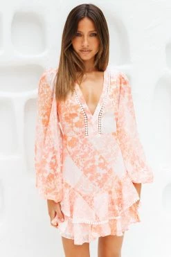 Hello Molly Day Dresses Keep It Hush Dress Peach