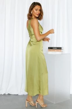 Hello Molly London Air Midi Dress Green Day Dresses