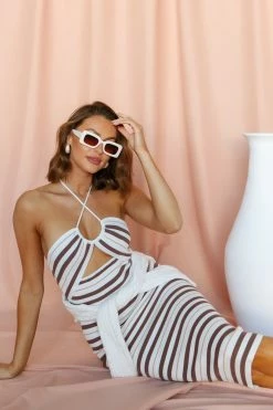 Hello Molly Moonlight Love Midi Dress Coffee Bodycon Dresses