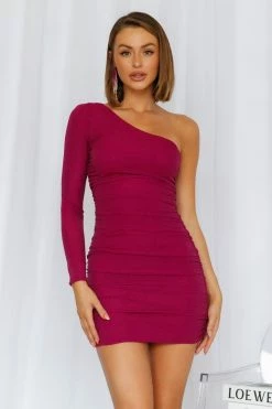 Hello Molly Mind Your Own Dress Purple Bodycon Dresses