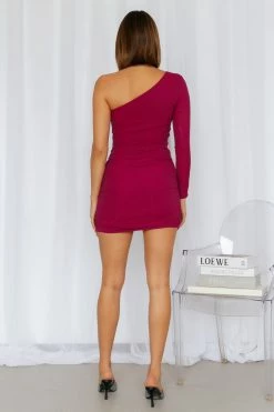 Hello Molly Mind Your Own Dress Purple Bodycon Dresses