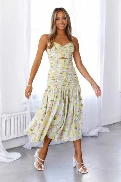 Day Dresses HELLO MOLLY Sun Risin Maxi Dress Yellow