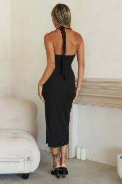 Hello Molly Bodycon Dresses Line Of Portraits Midi Dress Black