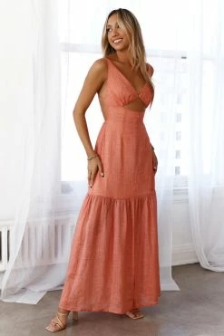 Wholesale 🎉 HELLO MOLLY Sunset Loving Maxi 👗 Dress Rust Maxi 👗 Dresses 😀 8 HELLO MOLLY Sunset Loving Maxi Dress Rust Maxi Dresses