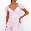 Hello Molly Cute Gaze Dress Pink Backless Dresses