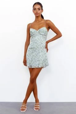 Hello Molly Good Days Only Dress Green Backless Dresses