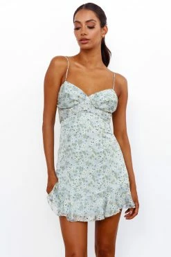 Hello Molly Good Days Only Dress Green Backless Dresses