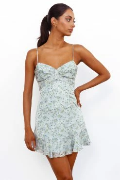 Hello Molly Good Days Only Dress Green Backless Dresses