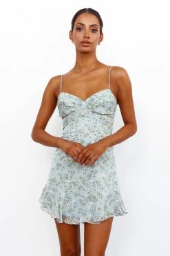 Hello Molly Good Days Only Dress Green Backless Dresses