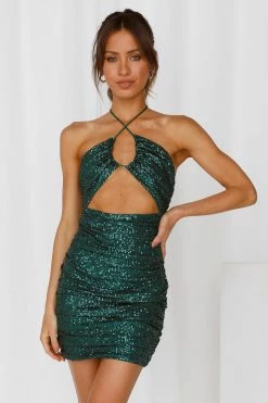 Hello Molly Homecoming Dresses Shining Star Dress Emerald