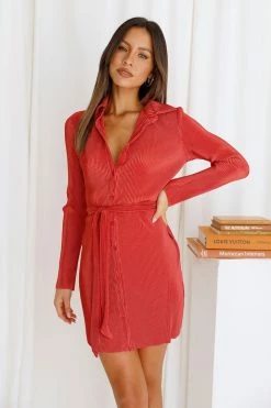 Hello Molly Freshest Set Dress Coral Bodycon Dresses