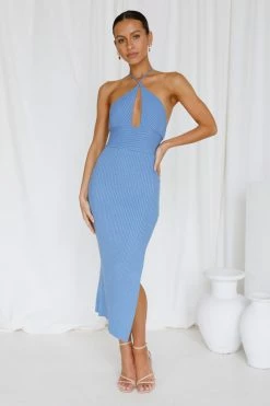 Hello Molly Backless Dresses New Aurora Maxi Dress Blue