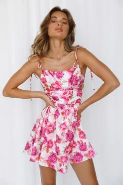 Hello Molly Rosy Afternoon Dress Pink Backless Dresses