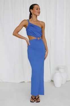 Hello Molly Sandy Retreats Maxi Dress Royal Blue