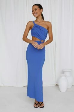 Hello Molly Sandy Retreats Maxi Dress Royal Blue