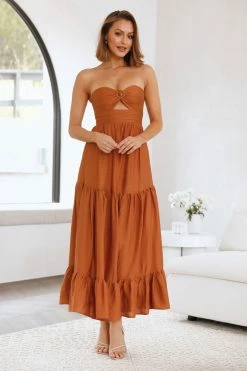 Hello Molly Day Dresses Desert Heart Maxi Dress Brown