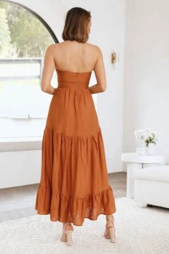 Hello Molly Day Dresses Desert Heart Maxi Dress Brown