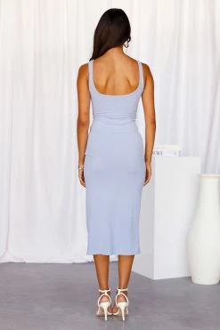 Hello Molly Daylight Maxi Dress Blue Bodycon Dresses