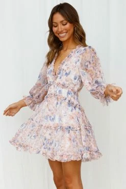 Hello Molly Floral Dresses Fountain Side Dress Purple