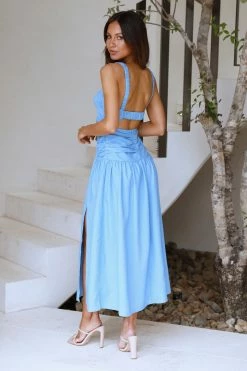 Hello Molly Azure Eyes Maxi Dress Blue