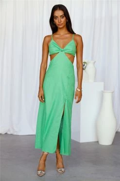 Hello Molly Glowing Today Midi Dress Green