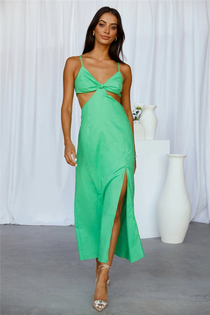 Budget ๐ Hello Molly Glowing Today Midi ๐ Dress Green ๐ 3 Hello Molly Glowing Today Midi Dress Green