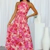 Hello Molly Listen Closely Maxi Dress Pink Backless Dresses