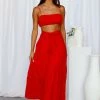 Hello Molly Our World Maxi Skirt Red