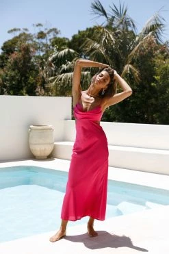 Hello Molly Backless Dresses Purely Formed Maxi Dress Pink
