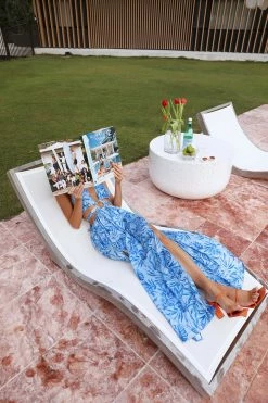 Hello Molly Darling Star Maxi Dress Blue Backless Dresses