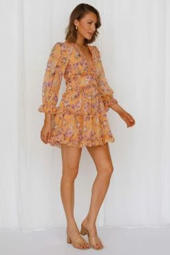 Hello Molly Clique Queen Dress Apricot