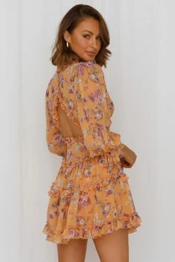 Hello Molly Clique Queen Dress Apricot