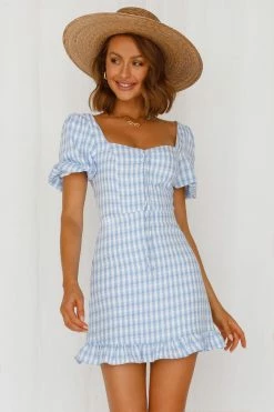 Hello Molly Day Dresses Your Heart Is Mine Dress Light Blue