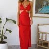 Hello Molly Backless Dresses Meet At Midnight Midi Dress Red
