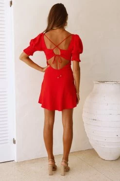 Hello Molly Ms Finesse Dress Red Backless Dresses
