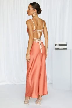 Hello Molly Imaginary Nights Midi Dress Coral Backless Dresses