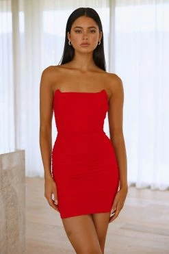 Hello Molly Bodycon Dresses Excite Me Dress Red