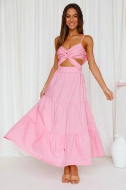 Hello Molly Need To Know Now Maxi Dress Pink Backless Dresses