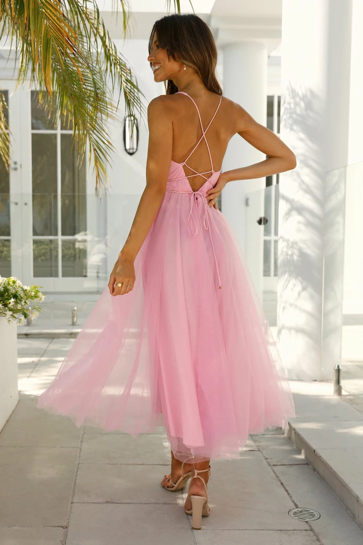 Best deal ๐ฏ Hello Molly Backless ๐ Dresses โ๏ธ Summer Cinderella Midi ๐ Dress Hot Pink ๐งจ 6 Hello Molly Backless Dresses Summer Cinderella Midi Dress Hot Pink