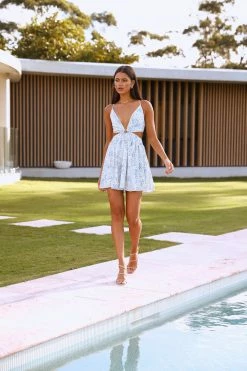 Hello Molly Fairy Wandering Dress Blue Backless Dresses