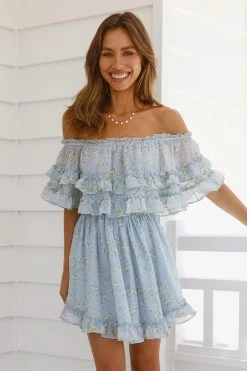 Hello Molly Sublime Times Dress Steel Blue