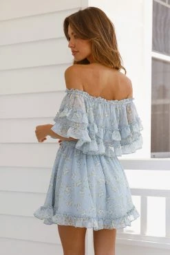 Hello Molly Sublime Times Dress Steel Blue