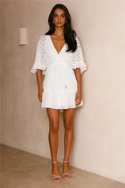 Hello Molly Poppin Heart Dress White Day Dresses