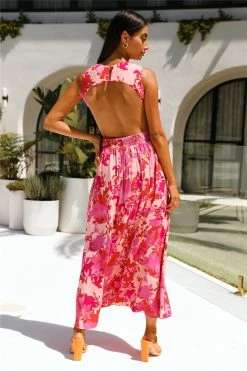 Hello Molly Pretty Sierra Midi Dress Pink Day Dresses