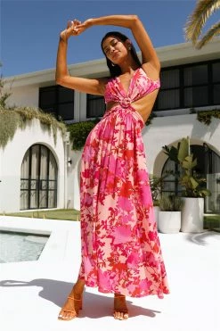 Hello Molly Pretty Sierra Midi Dress Pink Day Dresses