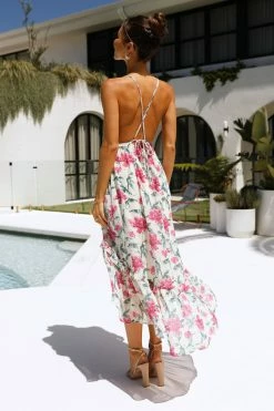 Hello Molly New Expectations Midi Dress Floral Backless Dresses