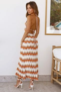 Hello Molly Backless Dresses Stylin And Wildin Maxi Dress Orange