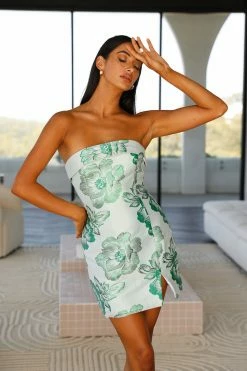 Bodycon Dresses RUNAWAY Skye Dress Green Floral