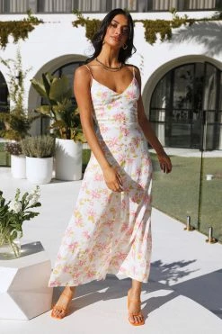Day Dresses HELLO MOLLY Skipping Fields Maxi Dress White