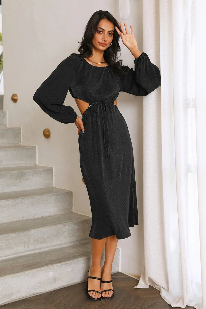 Best Pirce 🌟 Hello Molly Day 👗 Dresses Love Me Not Midi 👗 Dress Black 🛒 2 Hello Molly Day Dresses Love Me Not Midi Dress Black